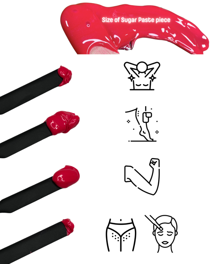 Sugar Paste scoop size of paste illustration