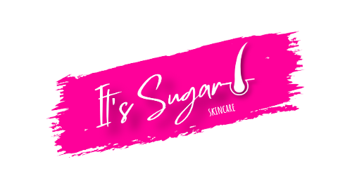 Bright pink logo on transparent background